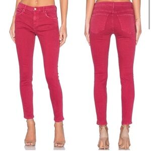 The Great Almost Skinny Cherry Pie Red Ankle Jeans Size 28